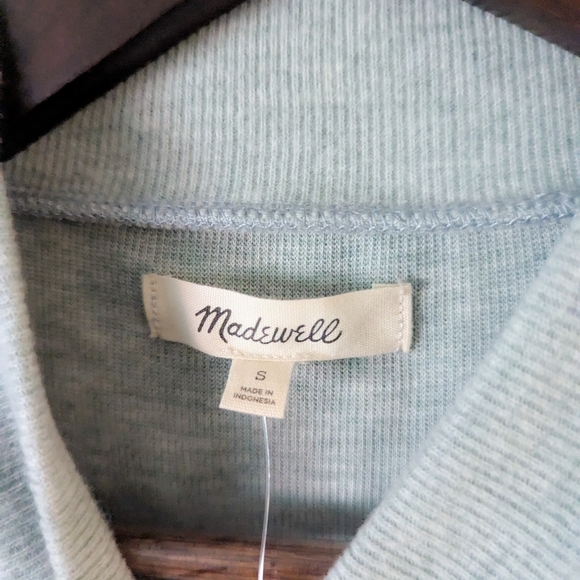 NWT Madewell Grey/Green Mock Neck Sweater - Picture 3 of 4